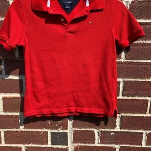 Tommy Hilfiger Kids Polo in Bold Red Size 5 (kk)